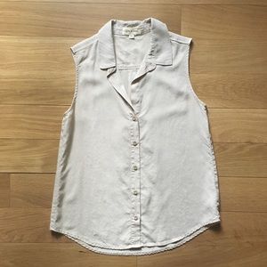 Cloth + Stone sleeveless tencel button-down